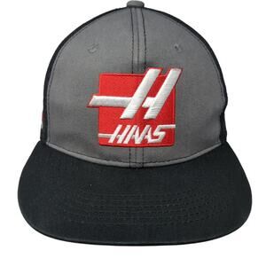 Haas Stewart-Haas Racing Snapback Trucker Hat Black OS Adjustable Mesh Back